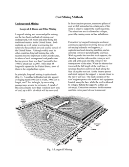 Coal Mining Methods