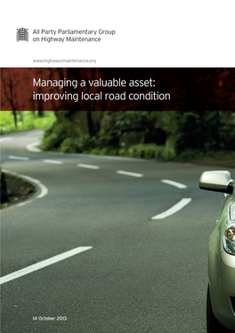 Managing a Valuable Asset: Improving Local Road Condition