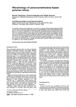 Morphology of Polyoxymethylene-Based Polymer Alloys