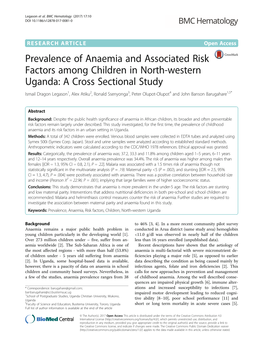 Prevalence of Anaemia and Associated Risk Factors Among