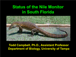 Status of the Nile Monitor in South Florida