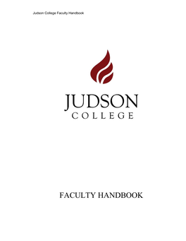 Faculty Handbook