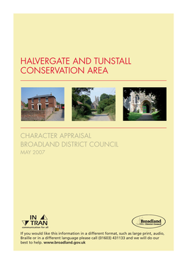 Halvergate and Tunstall Conservation Area Appraisal