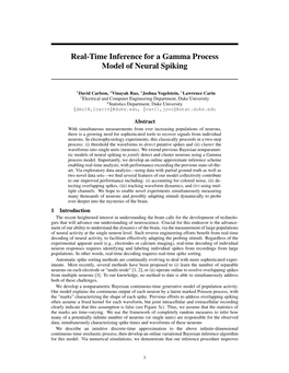 Real-Time Inference for a Gamma Process Model of Neural Spiking