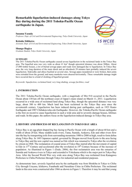Remarkable Liquefaction-Induced Damages Along Tokyo Bay During During the 2011 Tohoku-Pacific Ocean Earthquake in Japan