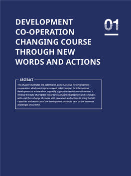 Development Co-Operation Changing Course Through New Words and Actions