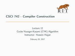 Compiler Construction