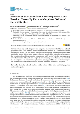 Removal of Surfactant from Nanocomposites Films Based on Thermally Reduced Graphene Oxide and Natural Rubber