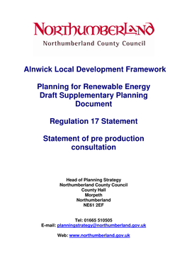 Alnwick Local Development Framework Planning For