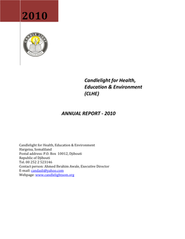 Candlelight for Health, Education & Environment (CLHE) ANNUAL