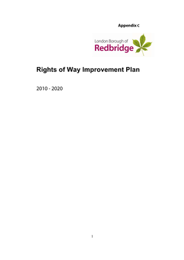 Rights of Way Imrovement Plan 2010-2020