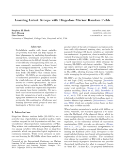 Learning Latent Groups with Hinge-Loss Markov Random Fields