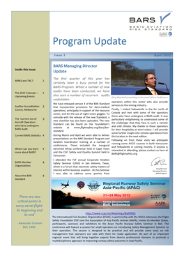 BARS Program Update April 2012 Newsletter