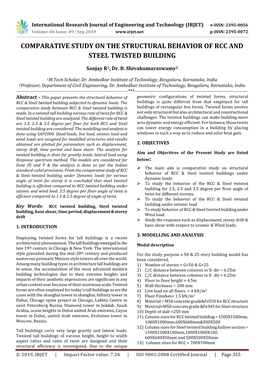 Comparative Study on the Structural Behavior of Rcc and Steel Twisted Building