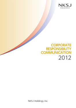 NKSJ Holdings Corporate Responsibility Communication2012