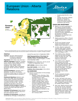 European Union - Alberta Relations