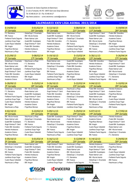 Calendario Xxiv Liga Asobal 2013/2014 25.07.2013