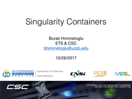 Singularity Containers