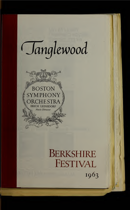 Boston Symphony Orchestra Concert Programs, Summer, 1963-1964