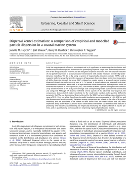 Dispersal Kernel Estimation: a Comparison of Empirical and Modelled Particle Dispersion in a Coastal Marine System