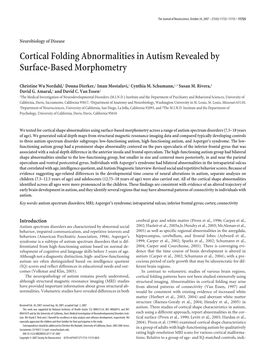 Cortical Folding Abnormalities in Autism Revealed by Surface-Based Morphometry