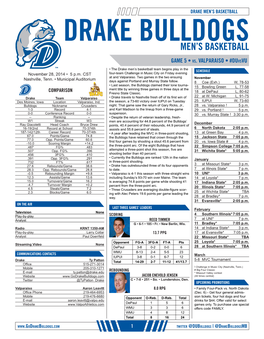 Men's Basketball Nine Points with a Team-High Fivedrake Assists