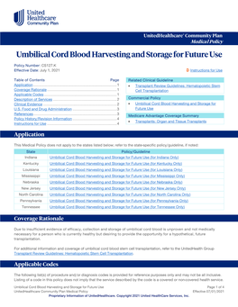 Umbilical Cord Blood Harvesting and Storage for Future Use