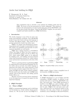 Arabic Font Building for LATEX