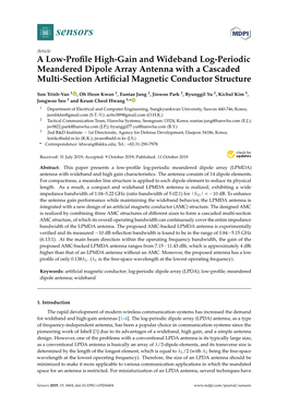 A Low-Profile High-Gain and Wideband Log-Periodic Meandered