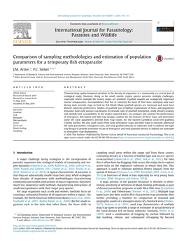 Comparison of Sampling Methodologies and Estimation of Population Parameters for a Temporary ﬁsh Ectoparasite