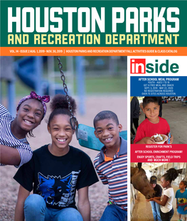 Houston Parks and Recreation Department Fall Activities Guide & Class