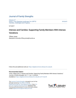 Intersex and Families: Supporting Family Members with Intersex Variations