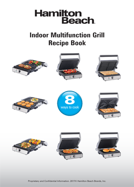 Indoor Multifunction Grill Recipe Book