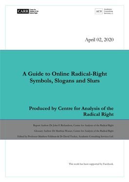 A Guide to Online Radical-Right Symbols, Slogans and Slurs