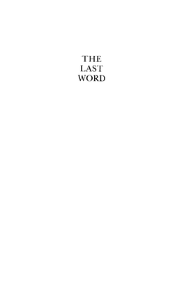 The Last Word by the Same Author