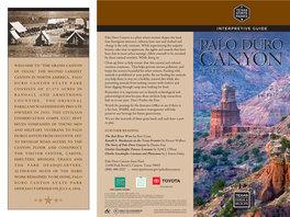 Interpretive Guide to Palo Duro Canyon State Park