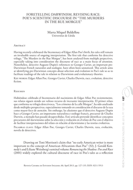 The Murders in the Rue Morgue’: Amalgamation Discourses and the Race Riots of Riots Race the and Discourses Amalgamation Morgue’:Rue the in Murders “‘The , Elise