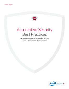 Automotive Security Best Practices Recommendations for Security and Privacy in the Era of the Next-Generation Car