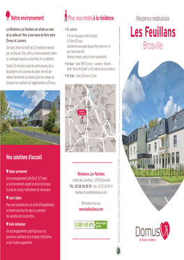 Brochure Résidence Les Feuillans