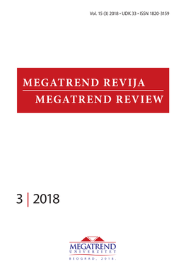 3 | 2018 Megatrend Revija