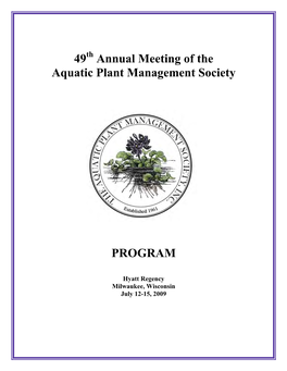 The Aquatic Plant Management Society, Inc