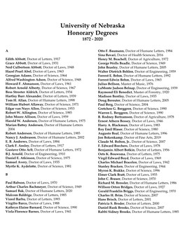 Honorary Degrees Recipients