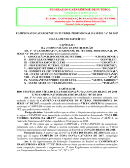 Federação Catarinense De Futebol