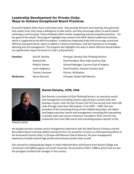 Leadership Development for Private Clubs: Ways to Achieve Exceptional Board Practices