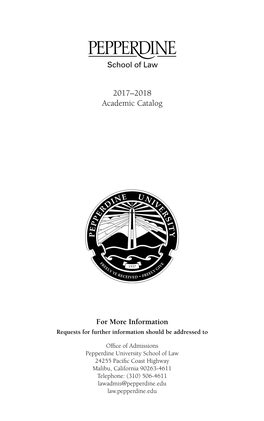 2017–2018 Academic Catalog