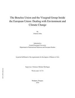 The Benelux Union and the Visegrad Group Inside the European Union