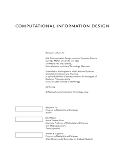 Computational Information Design