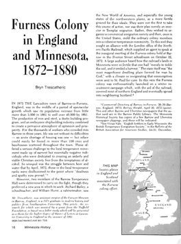 Furness Colony in England and Minnesota, 1872-1880 / by Bryn