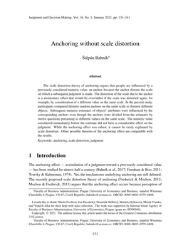 Anchoring Without Scale Distortion