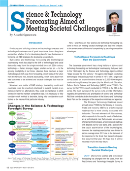 Cience & Technology Forecasting Aimed at Meeting Societal